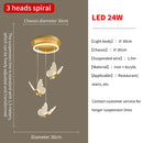 DecorBites™ Gold LED Butterfly Pendant Lights for Home Staircase, Living Room, Bedroom Chandeliers