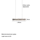 DecorBites™ Glass LED Chandelier: Modern Italian Design for Dining Room, Kitchen Island, or Home Luxury