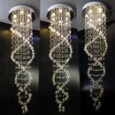 DecorBites™ Crystal LED Chandelier for Modern Luxury Staircase, Bedroom, and Hotel Lighting