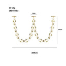 DecorBites™ Crystal Gold Chain Chandelier Ceiling Lamp for Home Décor
