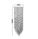 DecorBites™ Crystal Chandelier: Modern Staircase LED Lighting for Hallway & Lobby