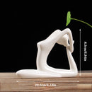 DecorBites™ Abstract Yoga Figure Porcelain Statue Home Decor Sculpture