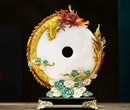 "DecorBites™ Jade Dragon Phoenix Ornament Enamel Living Room Decoration"