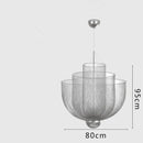 DecorBites™ Grid Meshmatics Dimmable LED Chandelier Pendant - Modern Metal Design