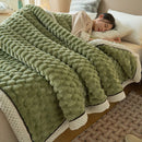 DecorBites™ Coral Fleece Warm Blanket: Cozy Thicken Winter Bed Blanket