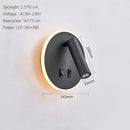 DecorBites™ LED Wall Lamp USB Charging Bedroom Hotel Bedside Reading Sconce Switch