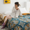 DecorBites™ 100% Cotton Nordic Throw Blanket - Soft Gauze Bedspread for Bedroom & Sofa