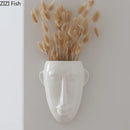 DecorBites™ Abstract Human Face Ceramic Vase Plant Pot Room Decoration