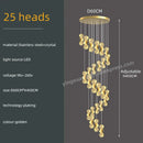 DecorBites™ Gold Crystal Chandeliers LED Pendant Lamp for Modern Living Spaces