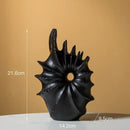DecorBites™ Conch Shape Ceramic Vase for Artificial Flower Arrangements