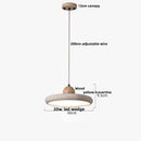 DecorBites™ LED Pendant Lamp Black Iron Wabi Sabi Hanging Light - Yellow Travertine