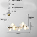 DecorBites™ Gold Metal G9 LED Pendant Chandelier with Acrylic Flower Decor