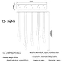 DecorBites™ Crystal Gold Pendant Lights for Dining Room Kitchen Island Chandelier