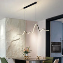 DecorBites™ LED Aluminum Chandelier Modern Wave Line Kitchen Island Pendant Light