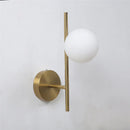 DecorBites™ Golden Indoor Wall Lights with Milky Glass Ball, Double G9 Bulbs