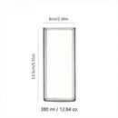 DecorBites™ Creative Square Glass Cold Drink Cup - Large Capacity Iced Coffee and Milk Tea Cup