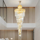 DecorBites™ Crystal Stair Long Chandelier - Simple Modern Design for Duplex Villa Living Room
