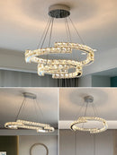 DecorBites™ Crystal LED Pendant Lights Chrome Steel Modern Luxury Fixtures