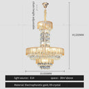 DecorBites™ Crystal Chandelier: Postmodern Multi-layer Luxury for Living Room, Hotel Lobby, and Villa