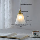 DecorBites™ Clear Glass LED Copper Chandelier Pendant Light for Modern Home Decor.
