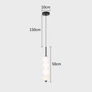 DecorBites™ LED White Pearl Glass Pendant Lights for Kitchen Bar Decor - Bubble Hanging Lamp