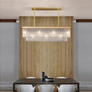 DecorBites™ Crystal LED Chandelier: Minimalist Luxury Lighting for Dinning Table