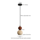 DecorBites™ LED Pendant Light Yellow Travertine Modern Hanging Lampara