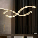 DecorBites™ Crystal LED Pendant: Modern Minimalist Chandelier for Home Dining Living Room Decor