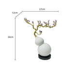 DecorBites™ Gourd Crystal Sculpture Metal Plant Statues Home Decoration
