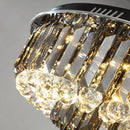 DecorBites™ Crystal LED Chandelier: Modern Smoky Gray Clear Cristal Lighting for Big Living Room