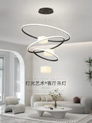 DecorBites™ LED Chandelier: Modern Living Room Kitchen Hanging Light, White Indoor Lighting Fixture