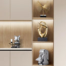DecorBites™ Golden Geometric Human Body Sculpture Decorative Figurine