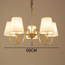 DecorBites™ Copper Ceiling Chandelier with Fabric Lampshade for Living Room and Bedroom