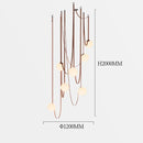 DecorBites™ Duplex Wabi Sabi Designer Villa Belt Living Room Chandelier Nordic Ceiling Light