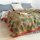 DecorBites™ Japanese Cotton Gauze Boho Throw Blanket - Summer Cool Quilt for Beds and Sofas