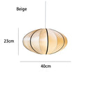 DecorBites™ Danish Pendant Light Minimalist Lantern Ufo Lampshade Rustic Fabric Lamp