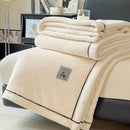 DecorBites™ Cozy Striped Knitted Velvet Blanket