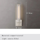 DecorBites™ Bronze Copper Crystal Sconce Wall Lamps for Living Room & Bedroom