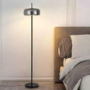 DecorBites™ Gray Glass Floor Lamp: Italian Design Minimalist Standing Lighting for Living Room
