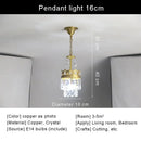 DecorBites™ Copper Crystal Chandelier: Modern Nordic LED Lighting for Home Decor