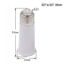 DecorBites™ E27 to E27 Socket Extender Medium Base Lamp Adapter