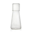 DecorBites™ Clear Glass Bedside Water Carafe Set with Drinking Cup