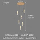 DecorBites™ Crystal Columnar Chandelier Stair Lamp Household Bubble Living Room Restaurant Bar Villa Lightning