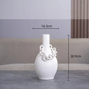 DecorBites™ Geometric Chain Porcelain Vase - Stylish Room Decor & Flower Vase
