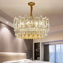 DecorBites™ Gold Lustre Chandelier LED Crystal Light Fixture - Postmodern Luxury Hanging Lamp