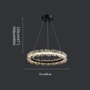 DecorBites™ Crystal Gold Ring LED Chandelier for Home Decoration Luxurious Living Room Dining Bedroom