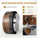 DecorBites™ Espresso Distribution Tool & Tamper - Adjustable Depth, Wooden, 51/53/58mm Sizes