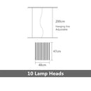 DecorBites™ LED Ceiling Chandelier for Kitchen Island Parlor Dining Room Bar Lighting