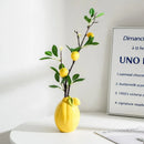 DecorBites™ Lemon Flower Vase: Ceramic Vase for Home Decoration and Floral Arrangements