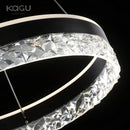 DecorBites™ Crystal Rings LED Chandelier Black&White Frame